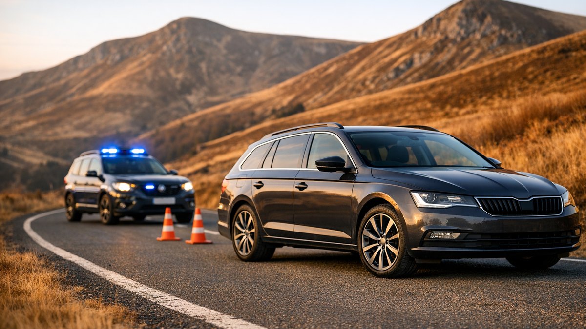 Il monte vers Super-Besse avec ses pneus été comme chaque novembre : un gendarme l'arrête sur une route sèche, sans un flocon