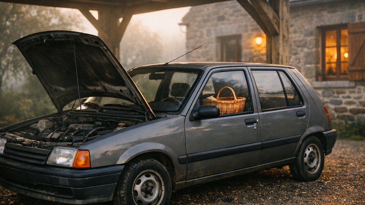 Il ne sort sa voiture que pour le marché de Vannes le samedi : un matin de novembre, la batterie neuve refuse de lancer le moteur