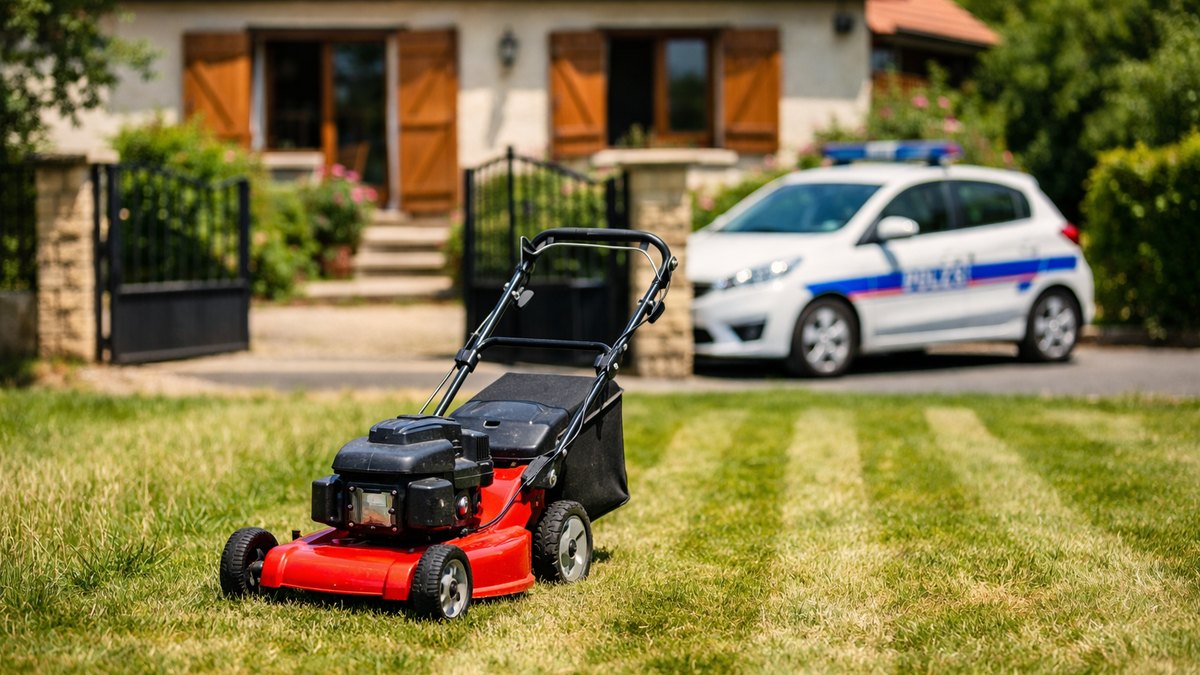 Il passe la tondeuse un dimanche à 12 h 30 près de Bourges : vingt minutes plus tard, la police municipale sonne à son portail
