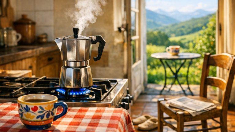 Il prend sa retraite en septembre près de Pau et reste à la maison : en octobre, sa femme lui demande de boire son café ailleurs