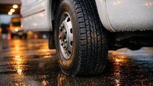 Il présente son camping-car au contrôle technique avec des pneus presque neufs : le contrôleur lui impose une contre-visite pour des craquelures