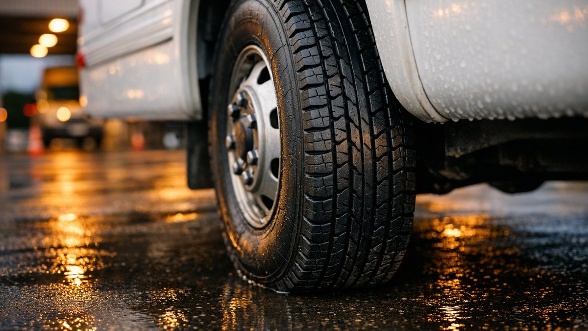 Il présente son camping-car au contrôle technique avec des pneus presque neufs : le contrôleur lui impose une contre-visite pour des craquelures