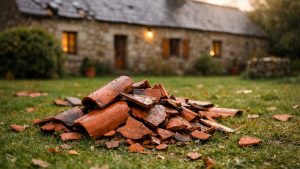 Il ramasse dix tuiles dans son jardin près de Saint-Brieuc : son assureur refuse de payer, la station météo n'a relevé que 94 km/h