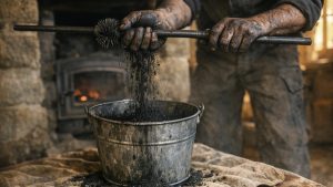 Il ramone lui-même sa cheminée depuis vingt ans à chaque automne : en novembre, un feu de conduit et une lettre de l'assureur qui réclame un papier