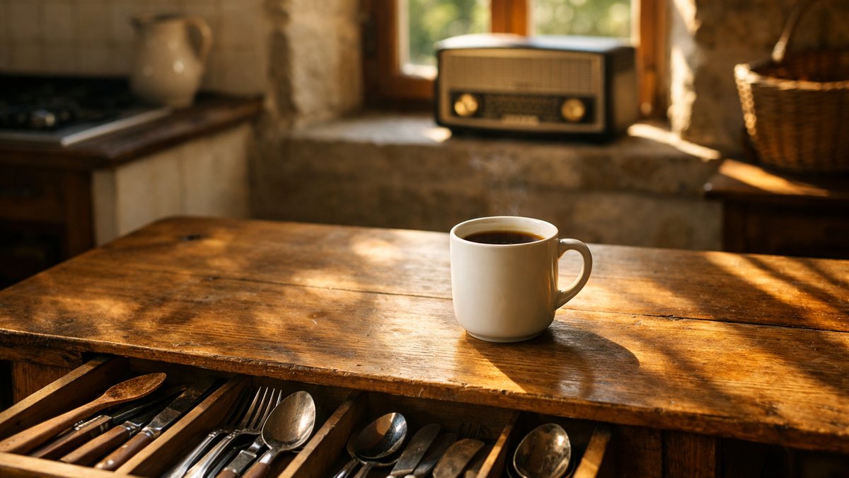 Il range sa sacoche après quarante ans d'atelier en septembre : un mois plus tard, le couple se dispute pour une tasse posée sur la table