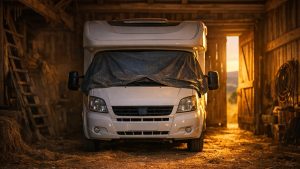 Il range son camping-car dans une grange du Jura fin octobre : au printemps, la batterie cellule refuse de reprendre la moindre charge