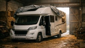 Il range son camping-car près de Vannes, tout éteint et bien bâché : en mars, la cellule reste muette et la batterie part à la déchetterie