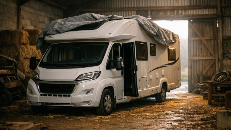 Il range son camping-car près de Vannes, tout éteint et bien bâché : en mars, la cellule reste muette et la batterie part à la déchetterie