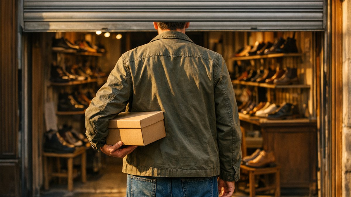 Il rapporte le lendemain ses chaussures neuves dans une boutique de Reims : le vendeur montre une affichette et refuse le remboursement de 129 euros