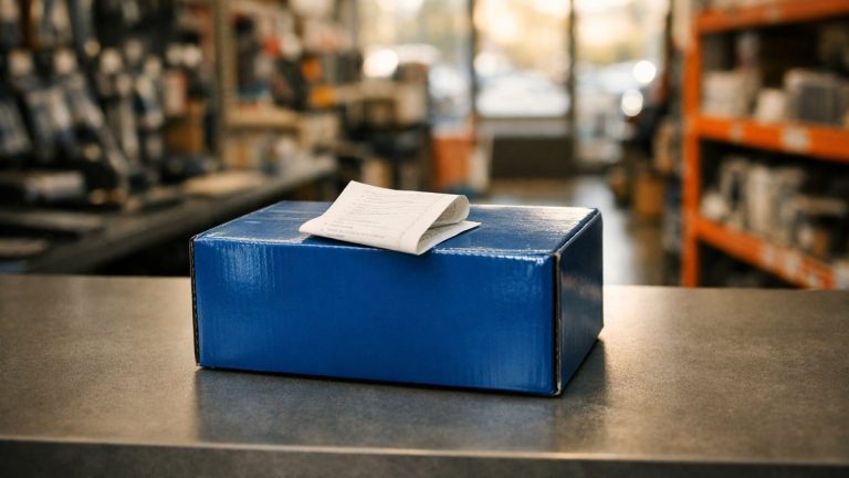 Il rapporte une perceuse encore emballée le lendemain de l'achat : au comptoir, le vendeur refuse de le rembourser malgré le ticket de caisse