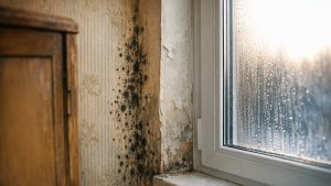 Il remplace les vieilles fenêtres en bois de sa maison près de Besançon : au premier froid, des points noirs couvrent le mur de la chambre