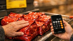Il remplit son caddie de café en « offre spéciale » chaque mois : à la caisse, sa fille sort son téléphone et refait le calcul du lot