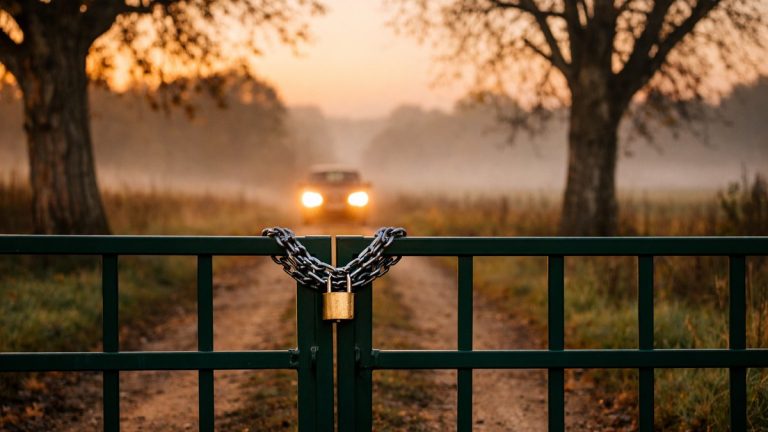 Il rentre sa voiture par le chemin du voisin depuis vingt ans : un matin de mars, un portail neuf fermé à clé lui barre la route