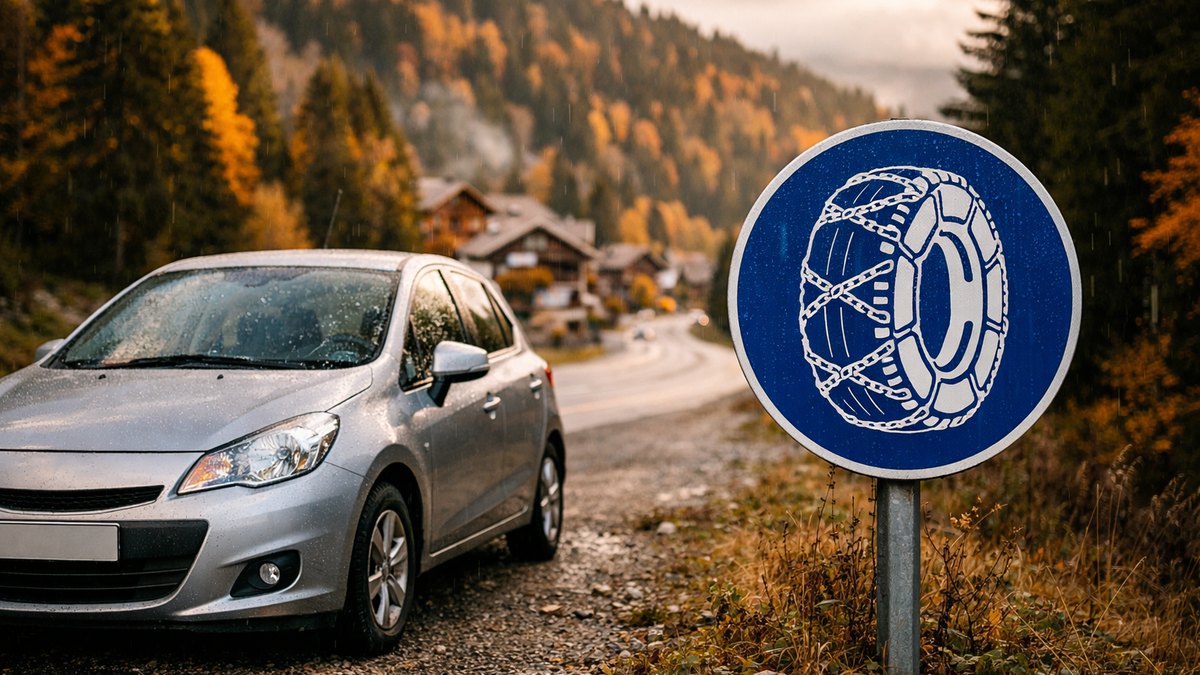 Il roule vers le Jura chez sa sœur pour la Toussaint : à l'entrée d'un village, un panneau bleu l'oblige à se garer sur le bas-côté