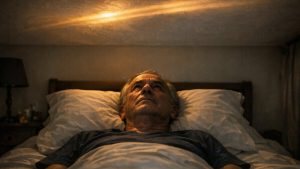 Il s'offre une sieste d'une heure et demie chaque après-midi : depuis sa retraite, il fixe le plafond jusqu'à une heure du matin