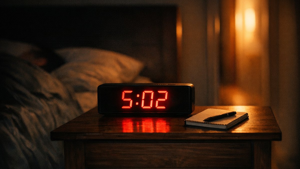 Il se réveille à 5 heures le lundi suivant le changement d'heure : dix jours plus tard, son réveil n'a toujours pas bougé d'une minute