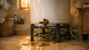 Il trouve chaque matin une flaque sous son chauffe-eau près d'Angers : le plombier appelé en urgence lui répond que c'est voulu