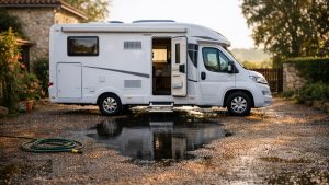 Il vidange ses réservoirs de camping-car avec soin chaque automne : en avril, une flaque s'étale sous le plancher dès qu'il remet l'eau