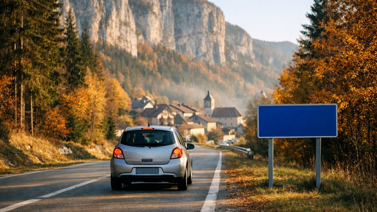 Ils montent à Saint-Claude pour la Toussaint en pneus d'été : à l'entrée de la ville, un panneau bleu les arrête net sur le bas-côté