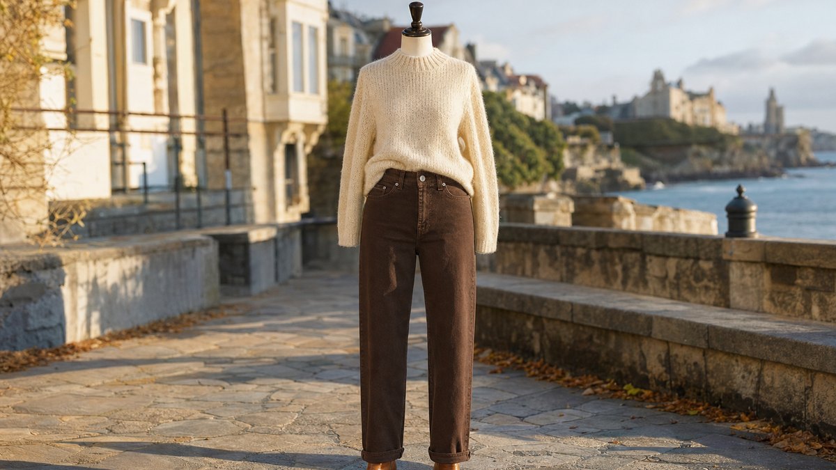 Jean marron à 50 ans : Marion Cotillard impose à San Sebastián le denim qui remplace le bleu cet automne