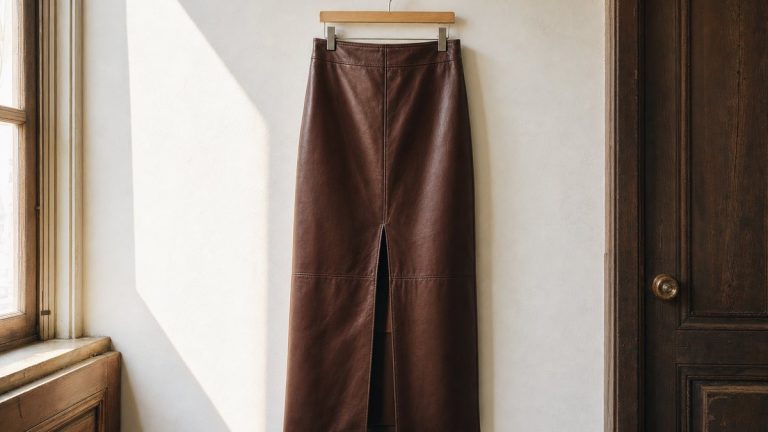 Jupe en cuir Kiabi à 18 euros : la coupe mi-longue fendue qui remplace la jupe crayon cet automne