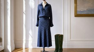 La chemise léopard bleu foncé de Faustine Bollaert sur le plateau de La Boîte à secrets relance une tendance automne