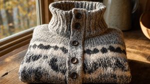 Le cardigan 100% laine à col montant d'UNIQLO coûte 49,90 euros et obtient 4,6 sur 5 avec 46 avis