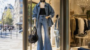 Monica Bellucci, 61 ans, abandonne le pantalon blanc pour un jean délavé taille haute repéré à Paris le 3 juillet