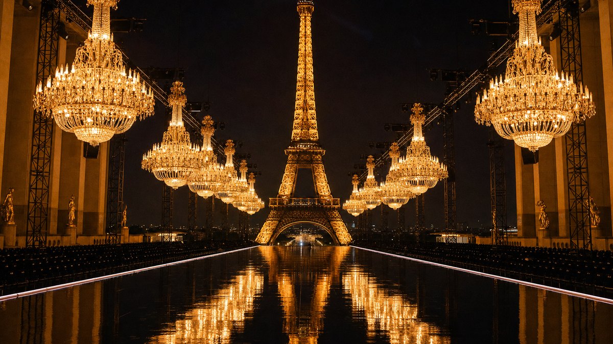 Place du Trocadéro, 20 silhouettes dorées et un adieu : ce qu'il faut retenir du défilé Saint Laurent printemps-été 2027