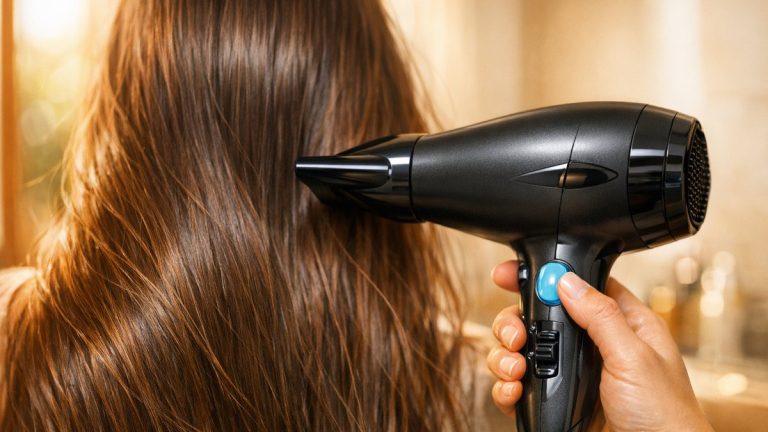 Quelques secondes d'air froid en fin de brushing : le réglage oublié du sèche-cheveux qui aide la coiffure à mieux tenir