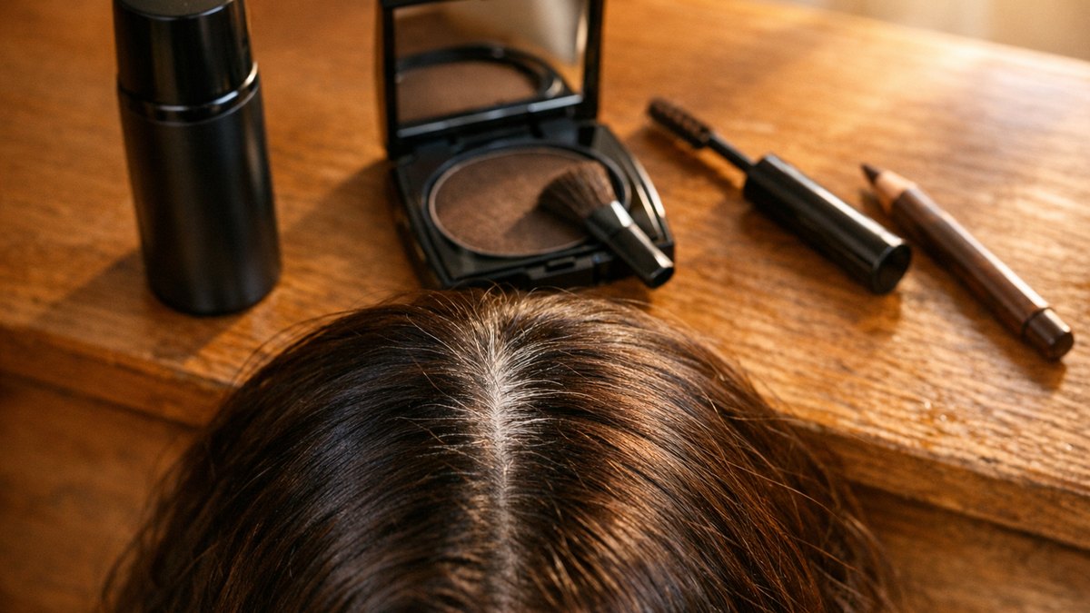 Racines blanches entre deux colorations : 4 solutions temporaires qui tiennent jusqu'au shampooing pour gagner 3 semaines de plus avant le salon