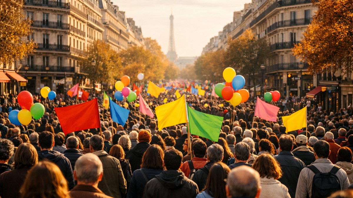 Samedi 24 octobre, 410 000 manifestants selon l'Intérieur et 800 000 selon la CGT, avec des heurts à Paris, Lyon et Marseille