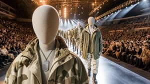 Un dog tag gravé Anti War Global Economics : comment A$AP Rocky a transformé l'Accor Arena en défilé AWGE le 30 septembre