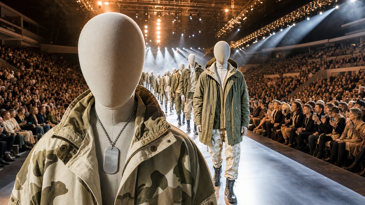 Un dog tag gravé Anti War Global Economics : comment A$AP Rocky a transformé l'Accor Arena en défilé AWGE le 30 septembre