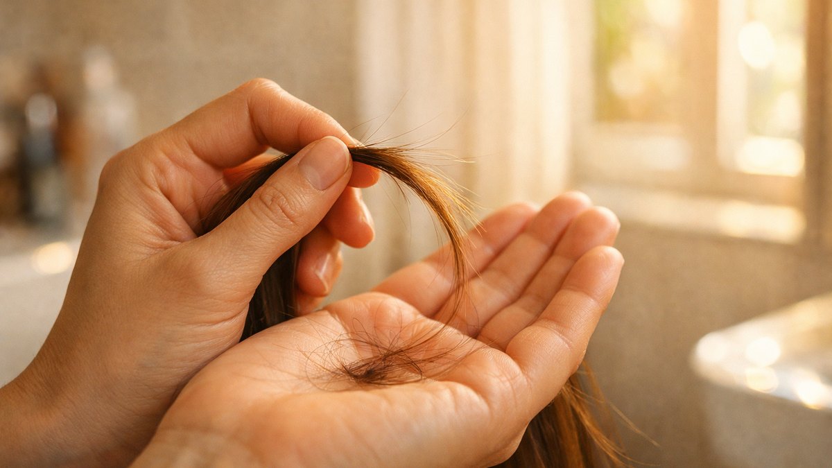 Une mèche de 10 cheveux pincée entre deux doigts : le test simple du Dr Kierzek pour repérer une chute de cheveux anormale