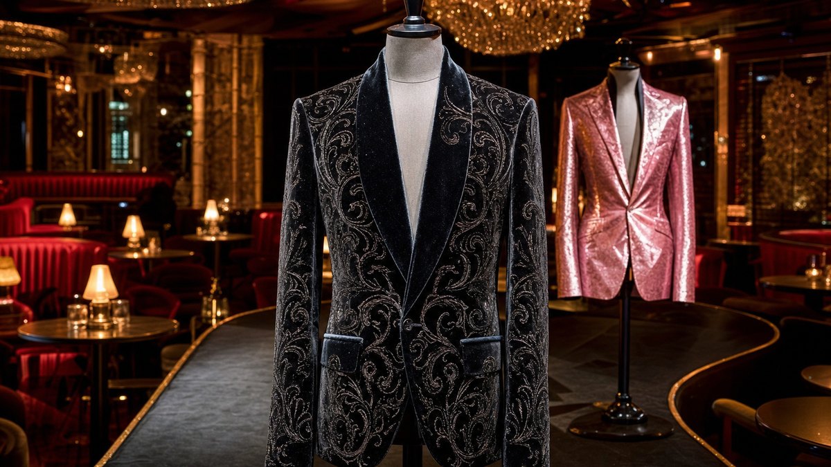 Velours noir, satin rose et broderies : à Paris, Daniel Roseberry redonne vie à la veste Schiap pour l'été 2027