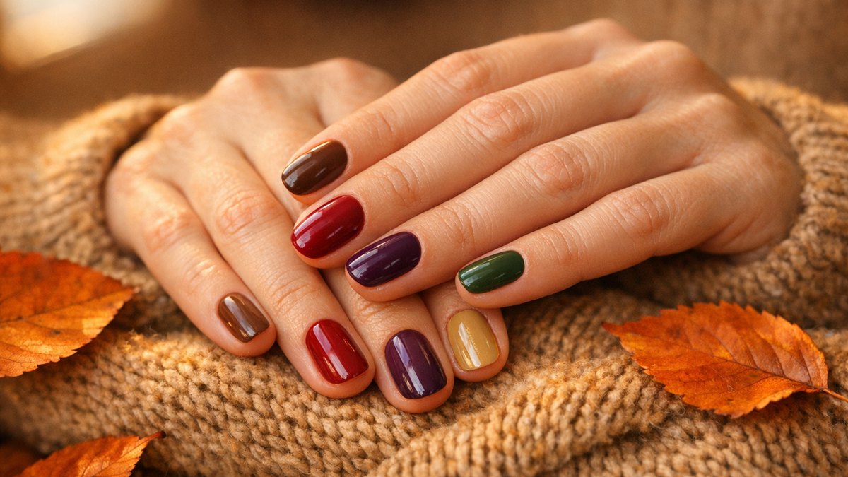 Vernis d'automne : 6 teintes chocolat, bordeaux et vert sapin qui conviennent aux ongles courts comme aux mains matures, sans faux pas